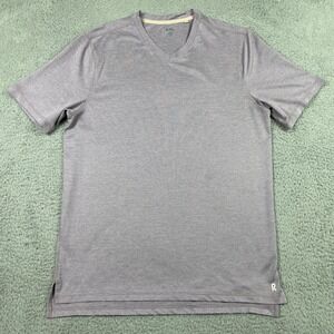Right of Way V-Neck Activewear T-Shirt Mens Medium Purple Stretch Athletic